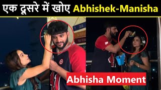 एक दूसरे के प्यार में डूबे ManishaAbhishek AbhishekManisha ROMANTIC Moment  Abhisha Forever [upl. by Alah928]