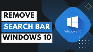 How to Remove Desktop Search Bar in Windows 10  Disable Desktop Edge Bar [upl. by Davenport261]