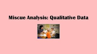 MISCUE QUALITATIVE ANALYSIS 24B [upl. by Ferullo503]