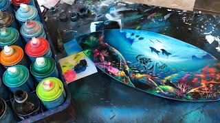 Spray paint art for beginners 2019 [upl. by Lekkim]