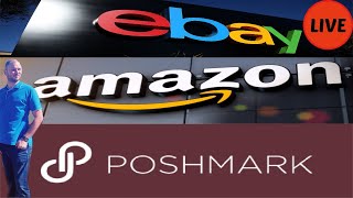 Ebay vs Poshmark vs Amazon Best Reselling Platform LIVE Ease Fees amp More [upl. by Hulen387]