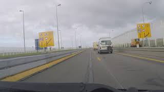 Calais Ferry Port  A16 Autoroute from Paris to Passport Control [upl. by Hayalat]