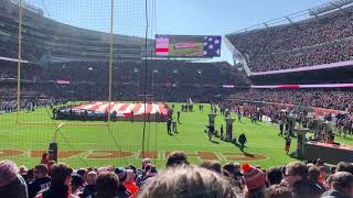 Chicago Bears National Anthem with Flyover [upl. by Callahan915]