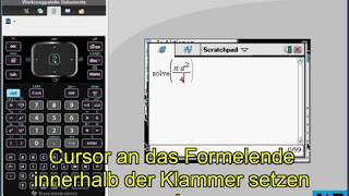 Formelumstellen mit TI Nspire [upl. by Ashling257]