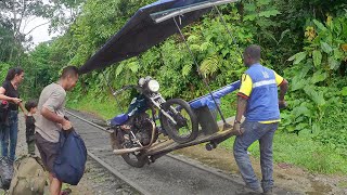 Genius Way They Transform Cheap Motorbikes Into Trains [upl. by Alicsirp144]