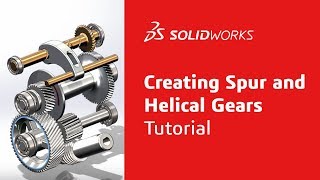 Creating Spur and Helical Gears  Tutorial  SOLIDWORKS [upl. by Otsirc]