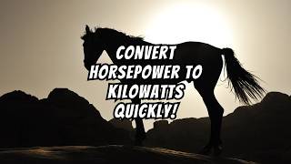 Horsepower to Kilowatts Conversion HP to KW Simplify Your Calculations Now [upl. by Romo888]