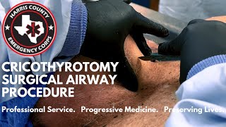 Cricothyrotomy Surgical Airway Procedure for Difficult Airway [upl. by Nanaek]