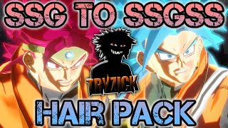 Dragonball XV  SSG to SSGSS Hair Pack  Tryzick [upl. by Arriec]