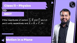 If the magnitudes of vectors A B and C are 43 and 5 units respectively and ABC the angle bet [upl. by Gaultiero]