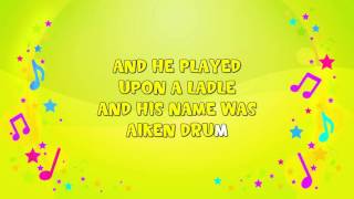 Aiken Drum  Karaoke  Nursery Rhyme  KiddieOK [upl. by Rawde]