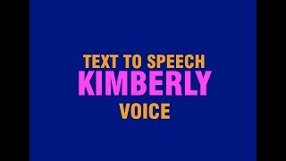 Text to Speech Voice KIMBERLY VOICE from Ivona ☺ DOWNLOAD LINK BELOW [upl. by Safoelc]