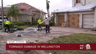 Wellington residents cleaning up tornado damaged homes [upl. by Shellie]