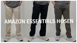 Die besten Amazon Essentials Hosen unter 25 Euro Widefit Straightfit Joel Ksn [upl. by Tiras651]