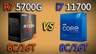 i7 11700 vs Ryzen 7 5700G  Benchmark and test in 5 Games 1080p [upl. by Grannie]