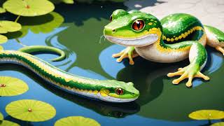 Best Frog and Snake Cartoon Adventures for Kids  Moral Stories  Hindi Story [upl. by Almeda502]