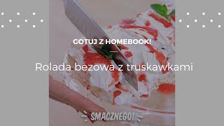 Rolada bezowa z truskawkami homebookgotuje [upl. by Nesto245]