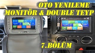 Double Teyp amp Kafalık Monitör Montajı  Oto Yenileme T5 7Bölüm GREY GARAGE [upl. by Banky356]