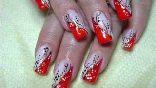 Christmas Nail Art Ideas Red Christmas Nails 2009 [upl. by Yebloc304]