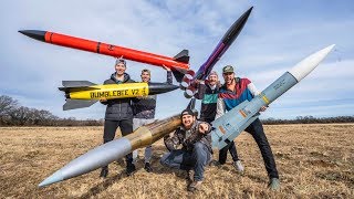 Model Rocket Battle 2  Dude Perfect [upl. by Retrak171]