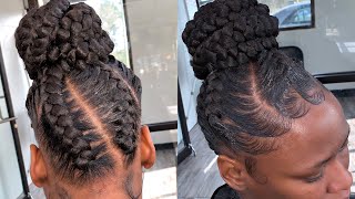 ⚡️Goddess Braid Updo Bun✨ Short Video Clip [upl. by Ynnel]