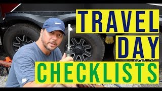 RV Travel Day Checklist  Full Camp Breakdown and Setup  Full Time RV  Changing Lanes [upl. by Nwadahs856]