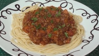 Lowfat Lentil Bolognese Recipe [upl. by Herodias]