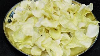 कुरकुरीत बटाटा वेफर्स  How to make BatataPotato Wafers  MadhurasRecipe [upl. by Oicram]