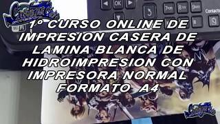 IMPRESION CASERA DE LAMINA BLANCA DE HIDROIMPRESION CON CALIDAD [upl. by Eserehs]