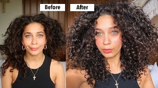 5 STEPS TO REFRESH YOUR DAY 2 CURLS IN THE MORNING FRIZZ FREE [upl. by Arykahs914]