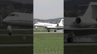 Gulfstream G500 Landing at Stuttgart Airport [upl. by Artcele]