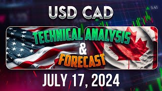 Latest USDCAD Forecast and Technical Analysis for July 17 2024 [upl. by Tonnie]