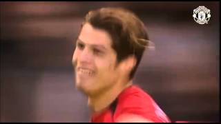 Cristiano Ronaldo First Goal In Manchester United [upl. by Zinah377]