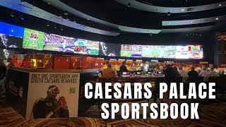 Caesars Palace Las Vegas Sportsbook on Saturday Afternoon Labor Day Weekend 2023 [upl. by Arykahs832]