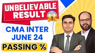 Unbelievable Result  How to Check CMA Inter Result  Passing Percentage  CMA Inter June 24 Result [upl. by Arikat]