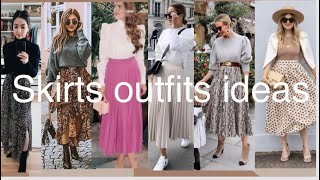 How to wear a skirt  skirts outfits ideas  2024 how to look good in midi skirts [upl. by Wachter411]