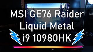 Repasting MSI GE76 Raider  Liquid Metal Conductonaut i9 10980HK  10849 3DMark  Just WOW [upl. by Mcnully]