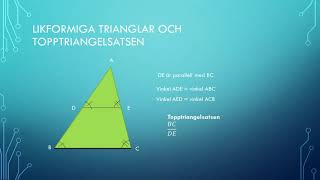 3 5 geometri åk 9 likformiga trianglar och topptriangelsatsen [upl. by Head]