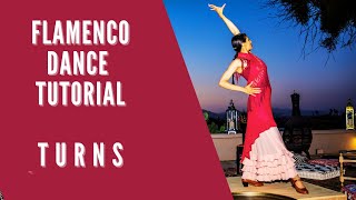 flamencodance Turns  Step by Step Tutorial [upl. by Yecniuq]