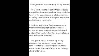 L9 Stewardship Theory Corporate Governance Short Notes Series 1minvideo bba bcom [upl. by Eiralih927]