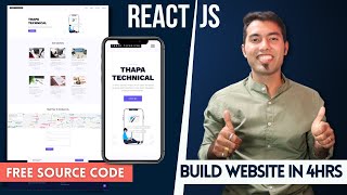 React JS Build a Responsive Website UrduHindi [upl. by Lamond]