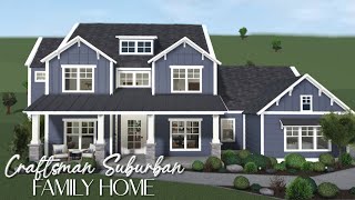 BLOXBURG Craftsman Suburban Family Home  Part 1 [upl. by Leidgam181]