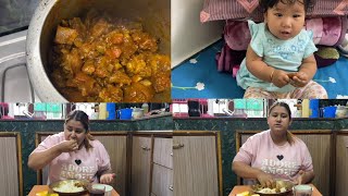 NAYA GHAR 🏠 MAH FIRST MUKBANG 🍛 MUTTON CURRY  MANGO 🥭 ❤️🙏 [upl. by Eyanaj699]