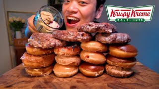 KRISPY KREME DONUTS MUKBANG [upl. by Eliam]