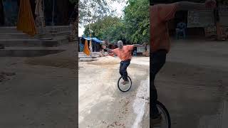 Unicycles unicycling unicycle mike arotsky penny farthing high wheel in thailand chilling [upl. by Ynatterb]