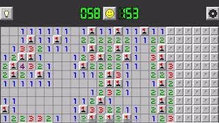 Solving Minesweeper Game 25x25 100 mines game [upl. by Isnan]