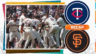 Twins vs Giants Game Highlights 71424  MLB Highlights [upl. by Ttoille110]