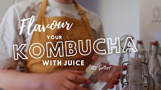 Kombucha Vlog  How to flavor your kombucha with juice [upl. by Ridglea]