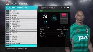 PES 2018 FC LOKOMOTIV MOSKVA created players stats [upl. by Auqenaj]