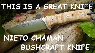 Nieto Chaman Bush Craft Knife 14C28N Review [upl. by Enomas]